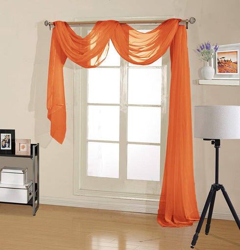 Celine Sheer Window Curtain Scarf 54 x 216 in.